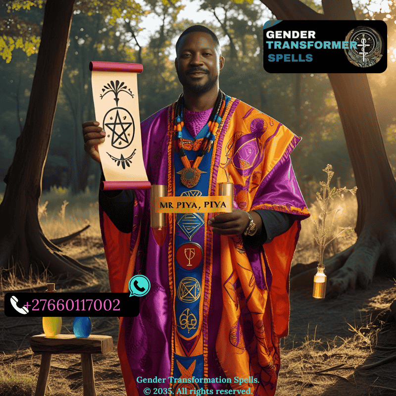Mr. Piya holding a personalized sigil scroll and sacred oil