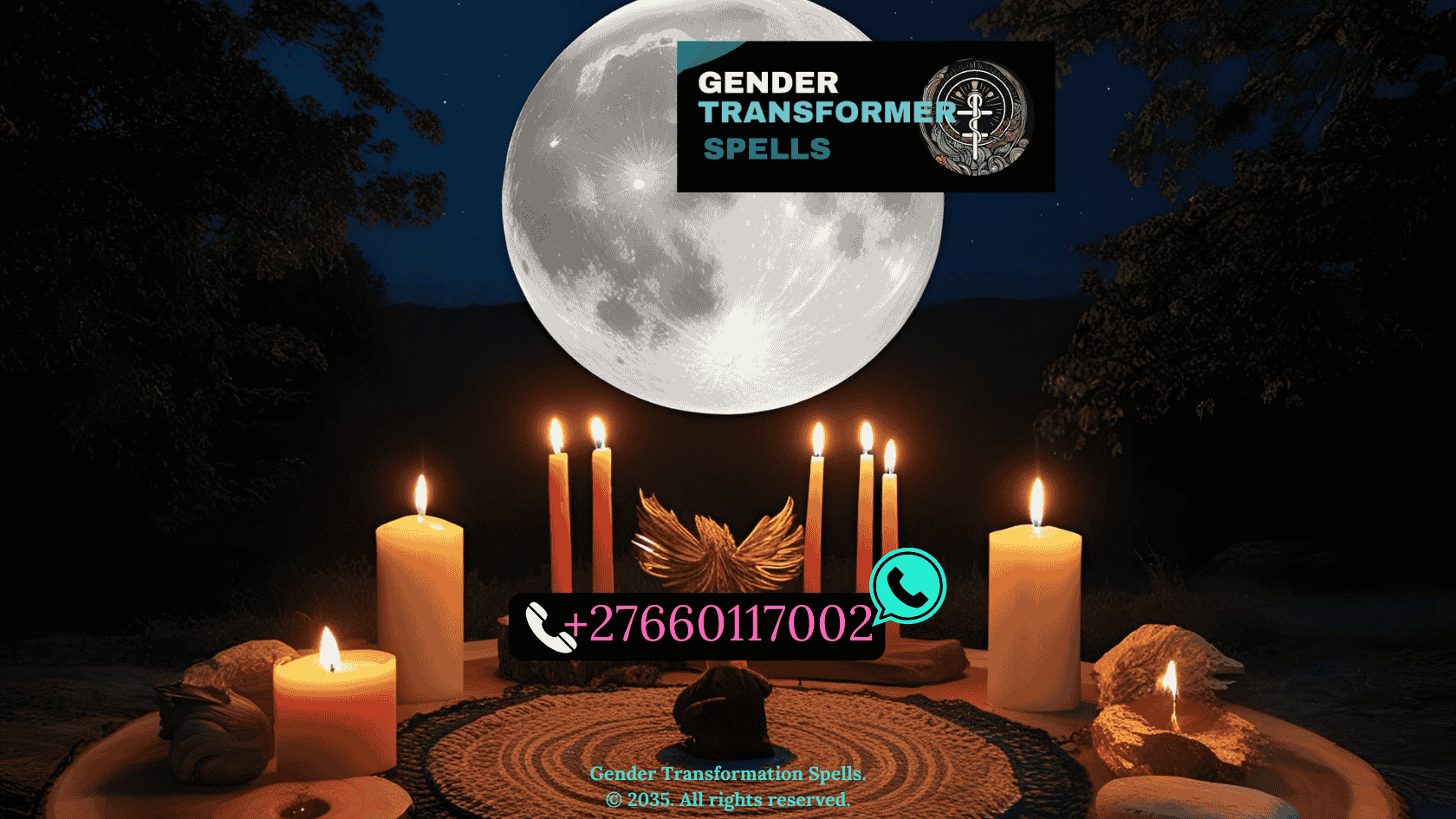 full moon gender shift ritual with moonlit altar, candles, and ritual circle (1)