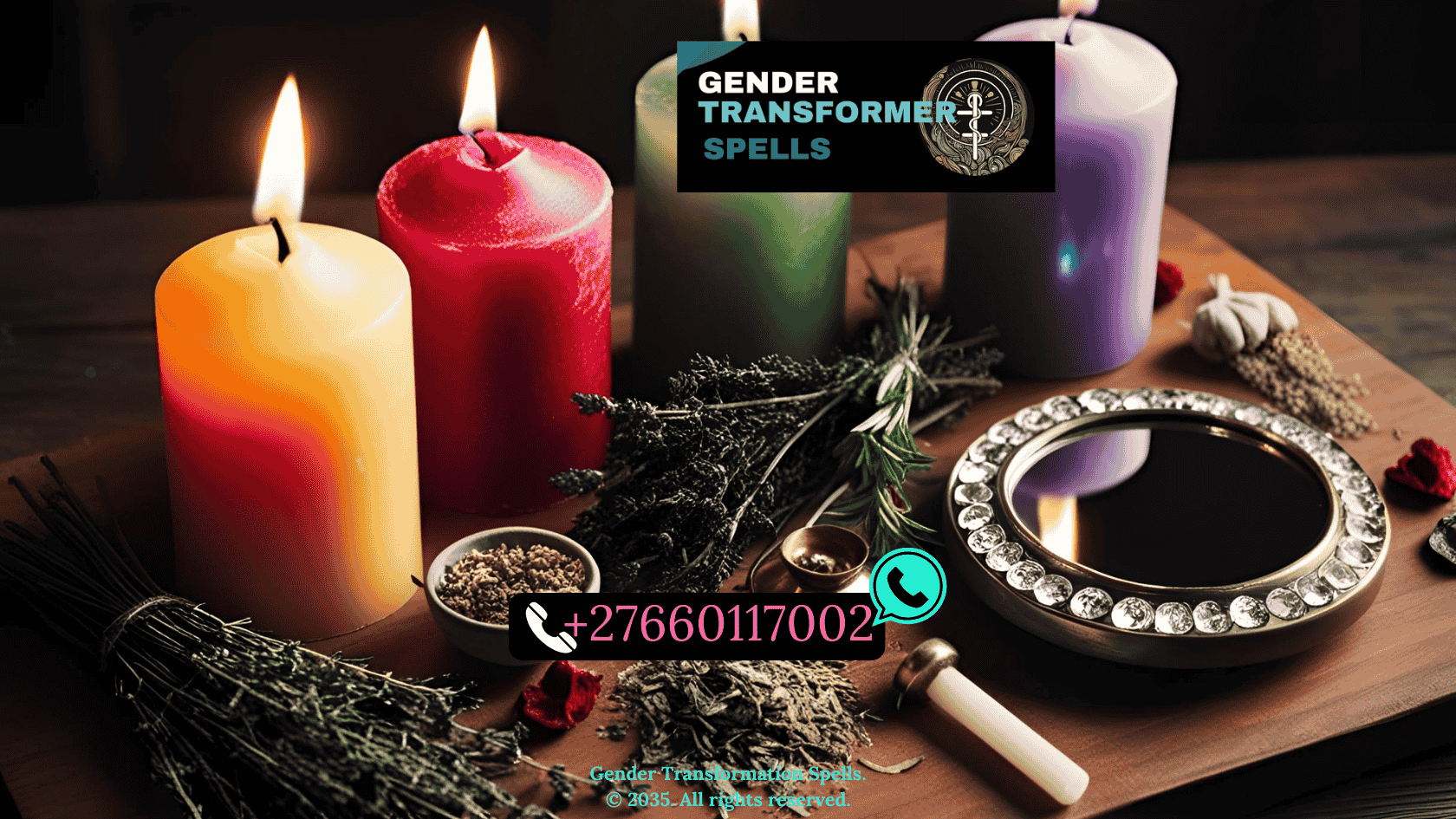 altar setup for transition work with candles, affirmations, crystals, and symbolic artifacts